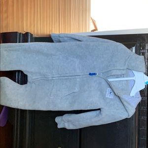 Baby gray zip up onesie/coat